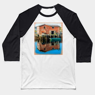 Boat by the Wharf Baseball T-Shirt